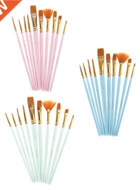 10Pcs Paint Brushes Set Nylon Hair Painting Brush Oil Acryli