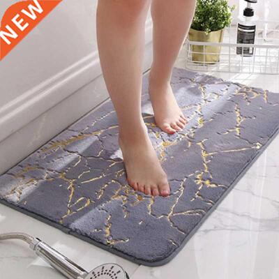 Bathroom Non-Slip Mat Faux Rabbit Hair Home Floor Rugs Moder