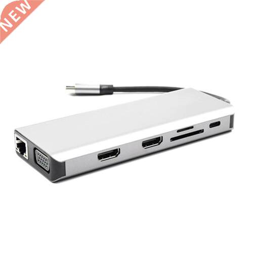 USB Type C Hub Type-C To HDMI-compatible VGA Adapter SD TF U