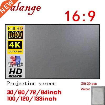 Salange Projector Screen 72 84 100 120 inch Anti-light Scree