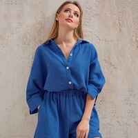 HiLoc Casual Sleepwear Cotton Pajamas For Women Sets Suit Tu thumbnail 2