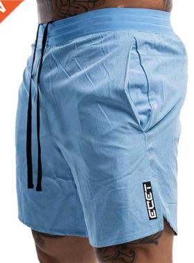 New Men Fitness Bodybuilding Shorts Man Summer Gyms Workout