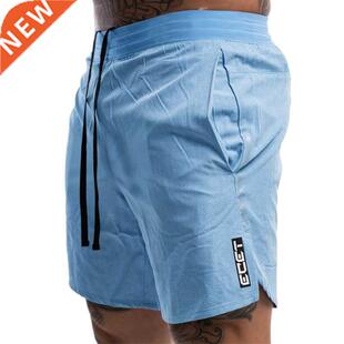New Men Fitness Bodybuilding Shorts Man Summer Gyms Workout