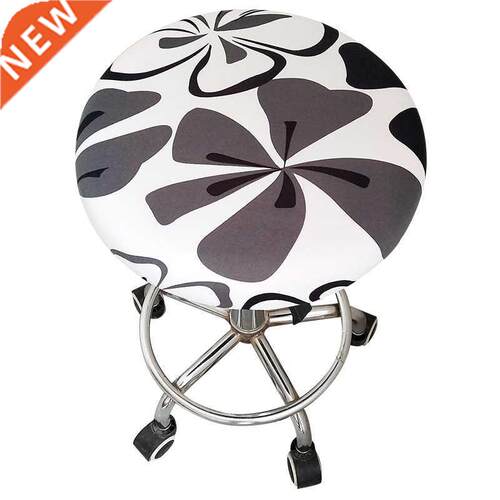 Durable Elastic Round Chair Cover Spandex Floral Printed