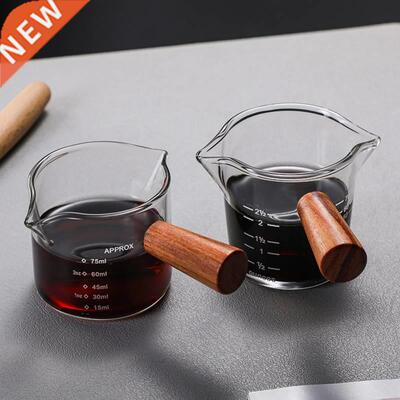 6 Styles Heat-resisting Glass Espresso Measuring Cup Double/