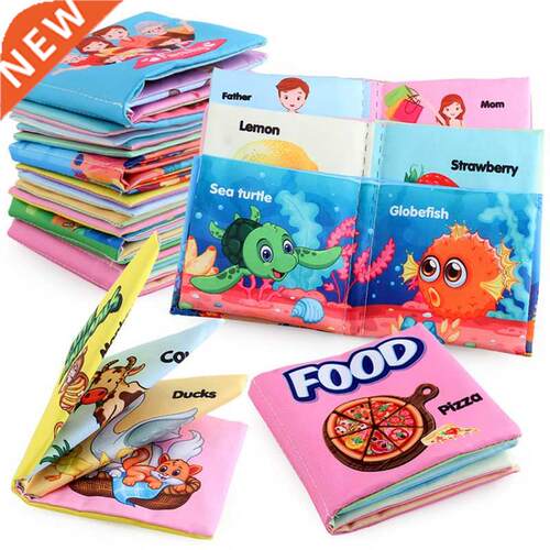 0-12 Months Baby Cloth Book Intelligence Development Soft Le