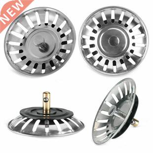 Household Stainless Steel Sink Filter Waste Plug Hair Catche