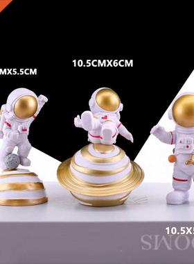 3Pcs Cute Astronaut Mini Diy Cute Model Desk Decoration Spac