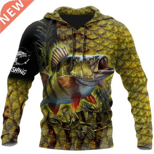 Men's Hoodie 3D Printing Yellow Top Fish Series Set Harajuku
