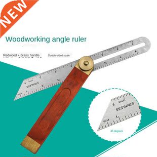 Redwood handle movable angle ruler 9 inch stainless steel bl