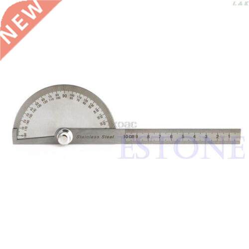 Stainless Steel Round Head Rotary Protractor Angle Finder Ru