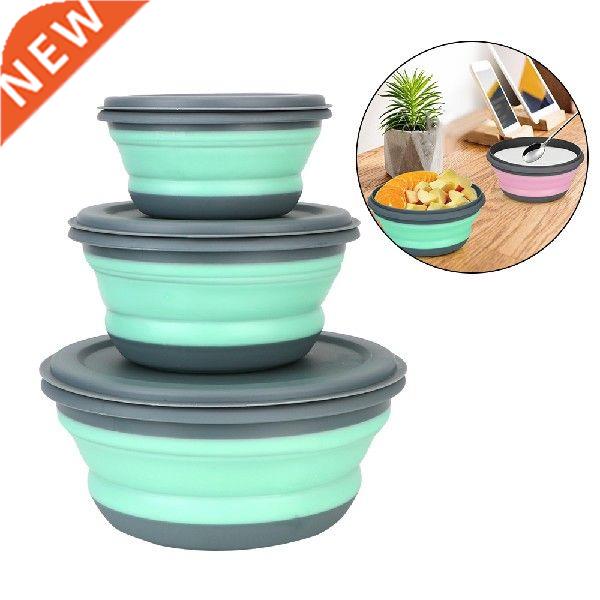 Pcs/Set Fding Bowl Tableware Set Portable Silicone Bowl