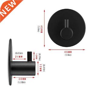 Stainless Steel Coat Hook Black Self-adhesive Wall Hook