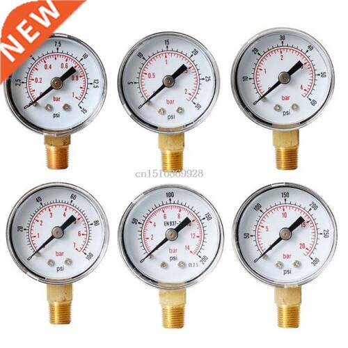 Pressure Gauge 40mm 1/8 BSPT Rear Back 15-00 PSI & Bar f