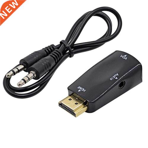 HDMI-compatible to VGA Converter Adapter With Audio Cable Fo