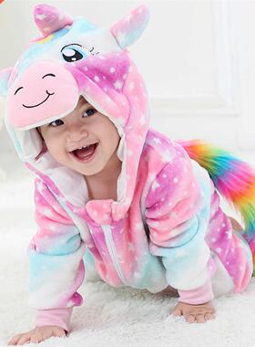 Baby Cartoon Romper Newborn Hooded Infant Clothing Boy Girl