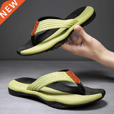 New Green Massage Slippers Men Flip Flops Soft Bottom Non-sl