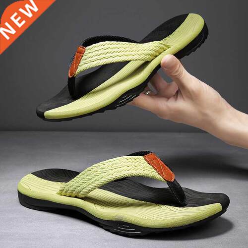 New Green Massage Slippers Men Flip Flops Soft Bottom Non-sl