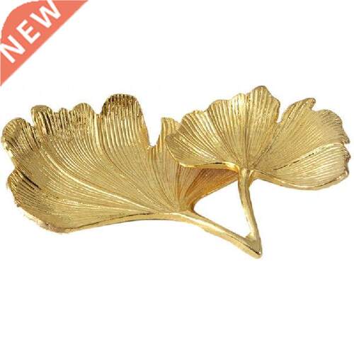 New Gold Leaf Ginkgo Biloba Leaf Decorative Tray Gold