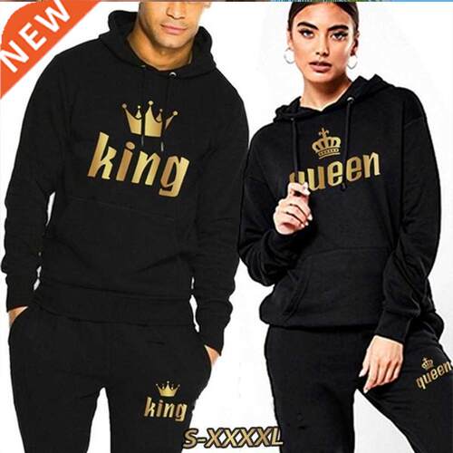 2022 Fashon Couple Sportwear Set KNG or QUEEN Prnted Love