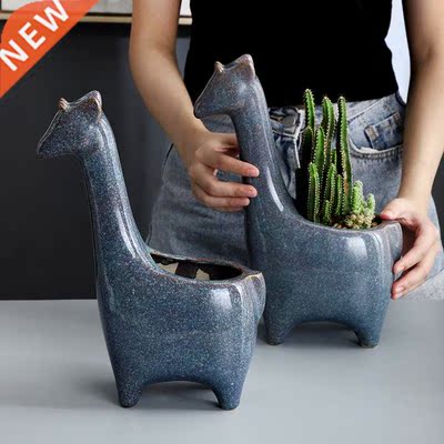 Ceramics Flower Pot Creative Cute Giraffe Succulent Ceramic