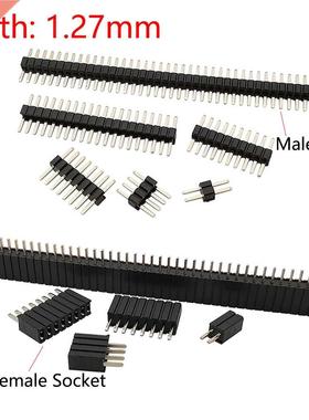10Pcs 1.27 mm Single Row Male Female Plug Socket Breakaway P