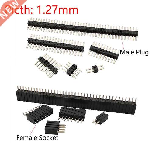 10Pcs 1.27 mm Single Row Male Female Plug Socket Breakaway P