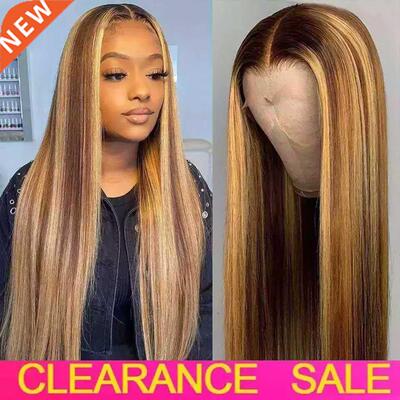 32 30 Inch raight Lace Front Wig Highlight Wig Human Hair