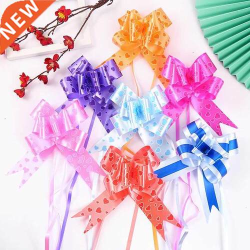 10pcs Pull Bow Gift Ribbons Flower Wrappers For Wedding