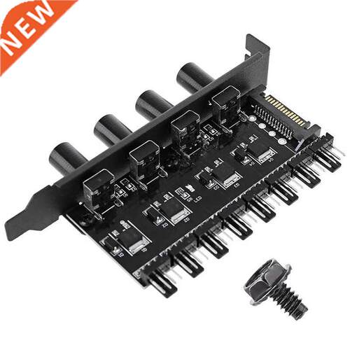PC 8 Channels Fan Hub 4 Knob Cooling Fan Speed Controller fo