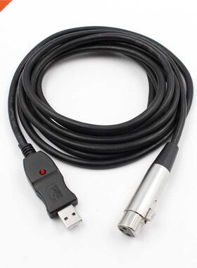 AGPtek 3M USB Male to XLR Female Microphone USB MIC Link Cab