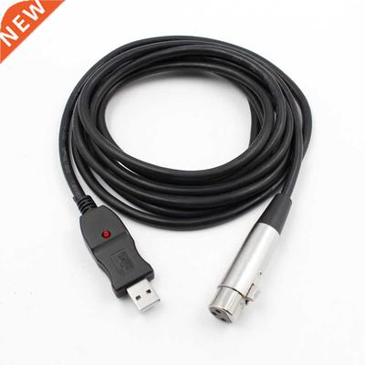 AGPtek 3M USB Male to XLR Female Microphone USB MIC Link Cab