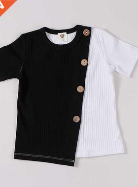 Kids clothes t shirt baby girls and boys clothes round neck