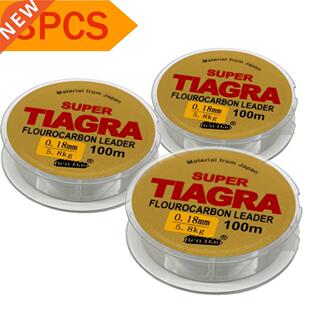 PCS Fishing Line Fluorocarbon Coated Leader Line Nylon Stro