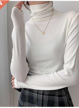 2021 Autumn Women Pullover s Female Knitted Sweaters Soli