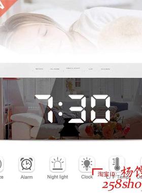 LED Mirror Alarm Clock Digital Table Clock Time Temperature