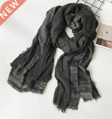 2021 New Japanese Unisex Style Winter Scarf Cotton And Linen