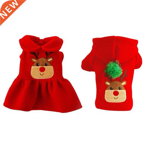 Christmas Pet Dog Clothes Winter Warm Pet Dog Dress Coat