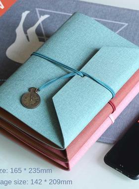 A5 Journal Binder Notebook PU Leather Retro Planner Work Bus