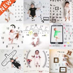Newborn baby Monthly Growth Milestone Blanket Photography Ac