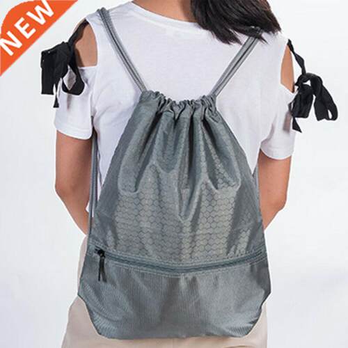 Travel Home String Drawstring Backpack Cinch Sack Gym Tote B