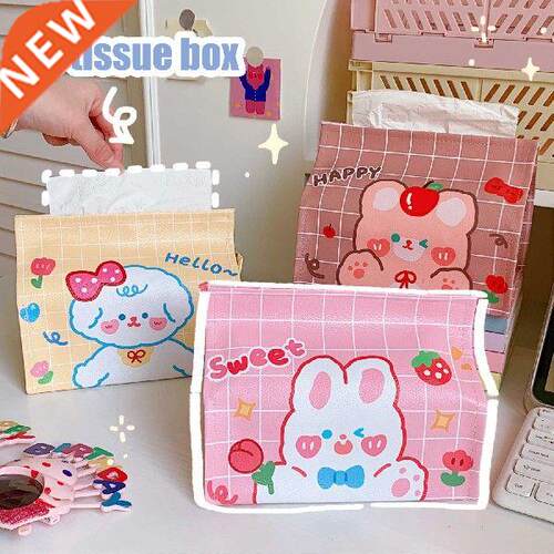 Kawaii Tissue Box Ins PU Tissue Storage Large Paper Storage