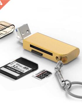NEW 2 IN 1 TF/SD Card Reader USB3.0 Lightning Metal Shell Ad