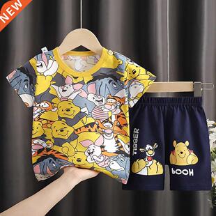 2022 Baby Boys Short Sleeve Clothes Suit Kids Girls Summer W