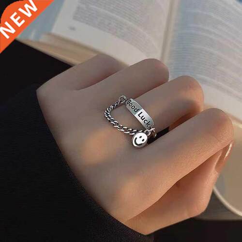 Luxury Smiley Face Open Rings For Women Creative Good Lucky