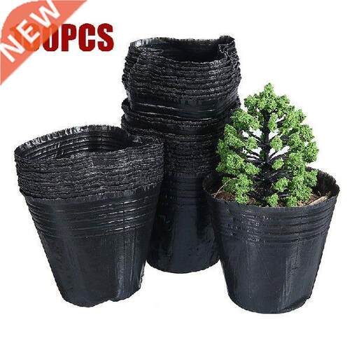100pcs Flower Nursery Pots Plastic Plant Starters Flowerpot