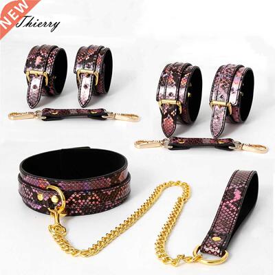 Thierry Snakeskin Texture Handcuffs Wrist Ankle Cuffs Neck
