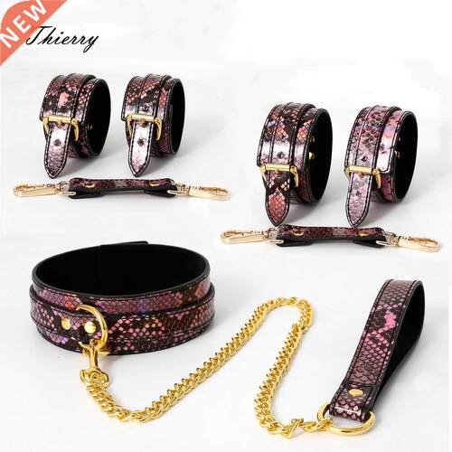 Thierry Snakeskin Texture Handcuffs Wrist Ankle Cuffs Neck