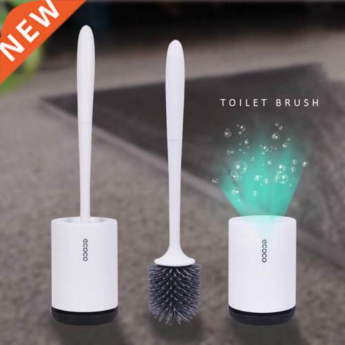 TPR Toilet Bru Rubber Head Soft Bristle Holder Wall-mounte