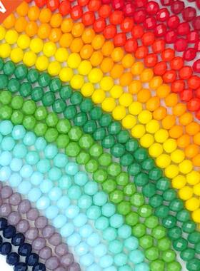 2 3 4 6 8mm Multicolored Porcelain Beads Crystal Beads Face